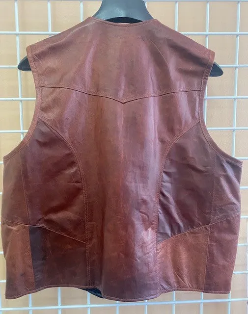 #3167X  Men's Two-Tone Leather Vest