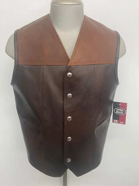 #3167X  Men's Two-Tone Leather Vest