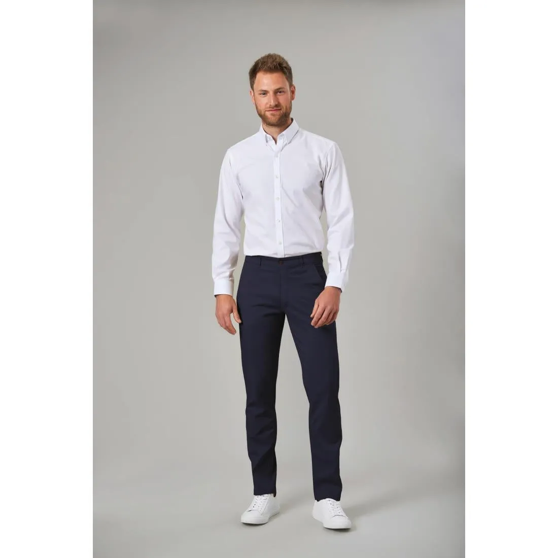 BA080-28 Brook Taverner Mens Miami Slim Fit Chinos Navy 28"