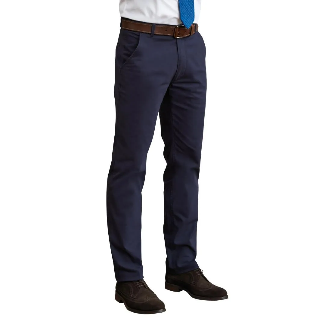 BA080-28 Brook Taverner Mens Miami Slim Fit Chinos Navy 28"