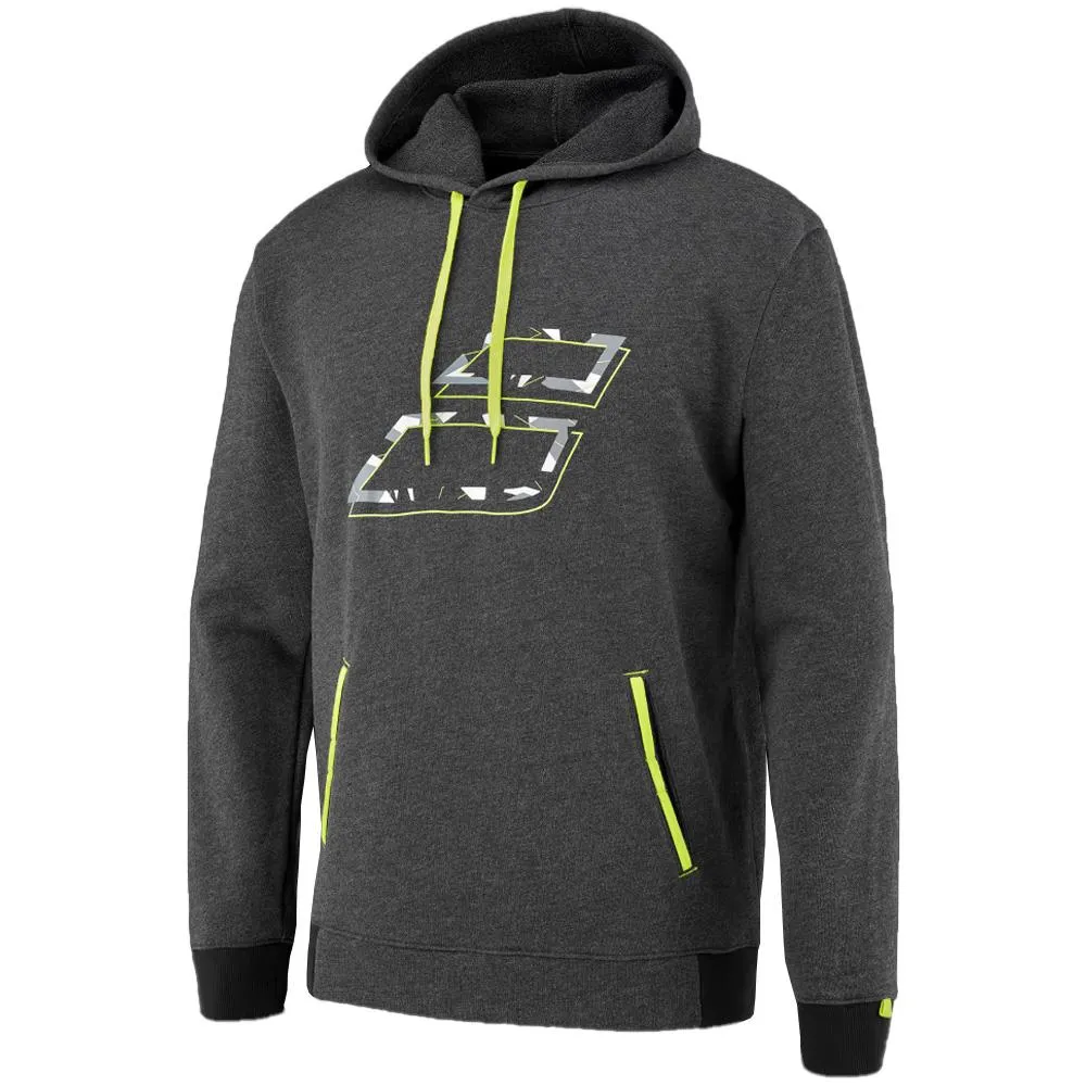 Babolat Men's Aero Hoody Sweatshirt - Heather Black/Yellow