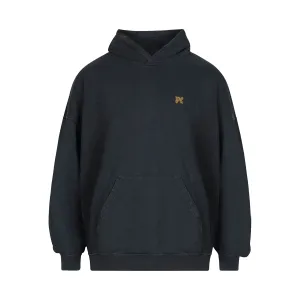 Back Burning Monogram Hoodie in Black/Gold