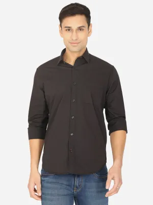 Black Solid Classic Fit Casual Shirt | Greenfibre