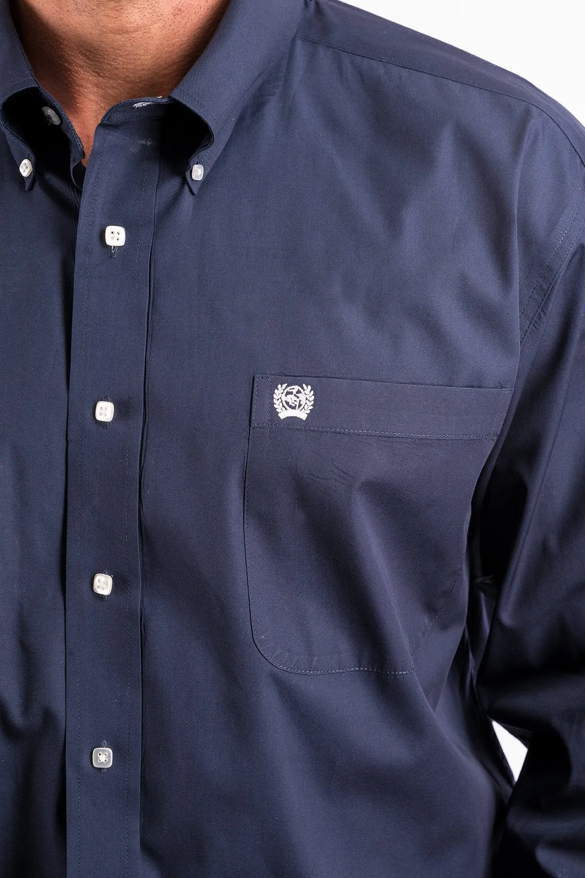 Cinch Mens Navy L/S Shirt - MTW1104667