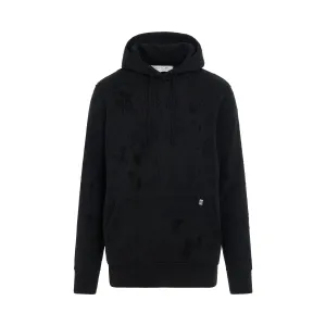 Destroyed Lightercap Hoodie in Black