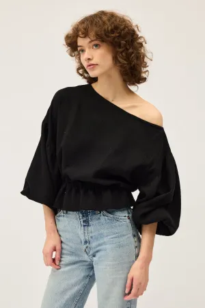 Dominique Healy - Anna Frill Blouse, Black Muslin