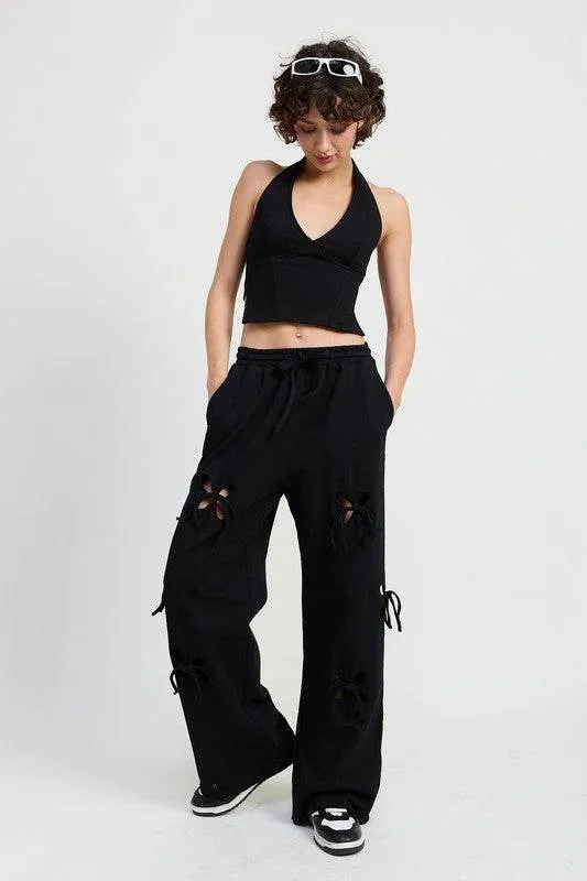 Emory Park French Terry Pants With Cutout Detail