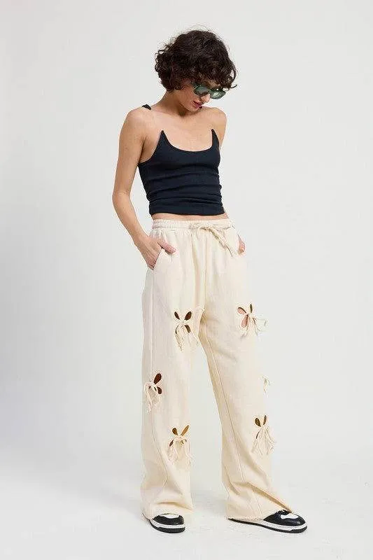 Emory Park French Terry Pants With Cutout Detail