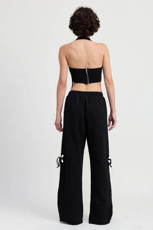 Emory Park French Terry Pants With Cutout Detail