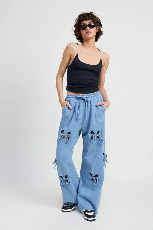 Emory Park French Terry Pants With Cutout Detail