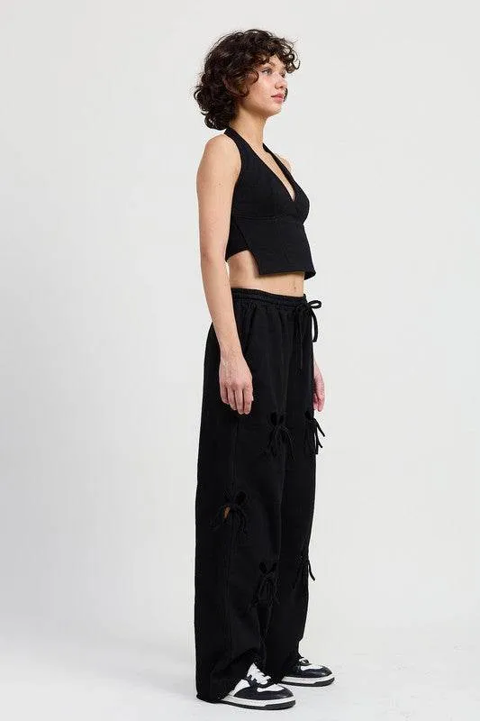 Emory Park French Terry Pants With Cutout Detail