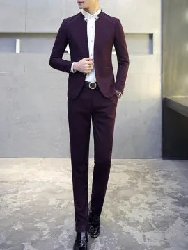 Formal  Men's Two Pieces Suits with Single-breasted