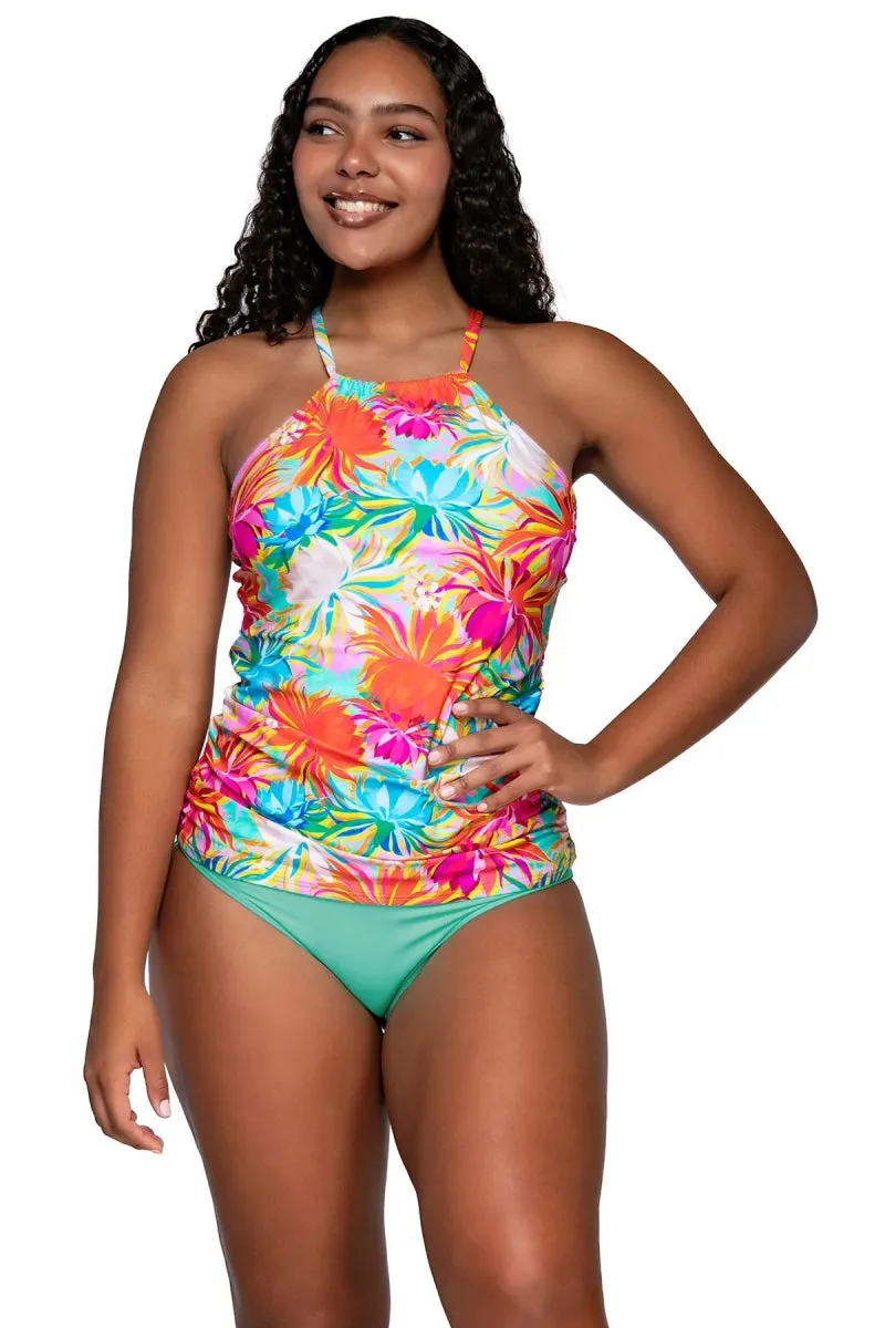 Harlow High Neck Tankini Swim Top Lotus- 943T