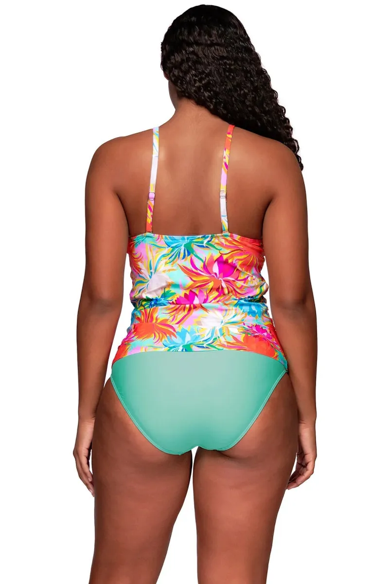 Harlow High Neck Tankini Swim Top Lotus- 943T