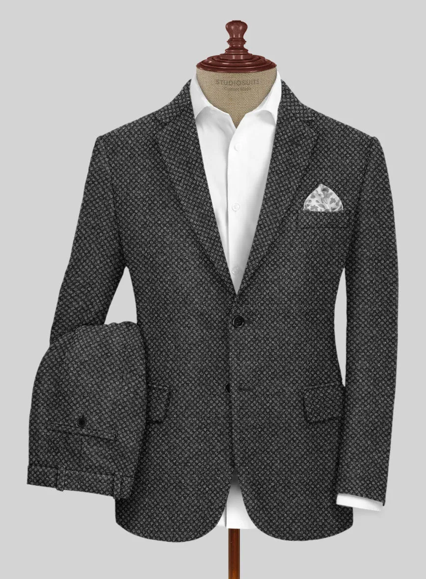 Highlander Heavy Honeycomb Charcoal Tweed Suit