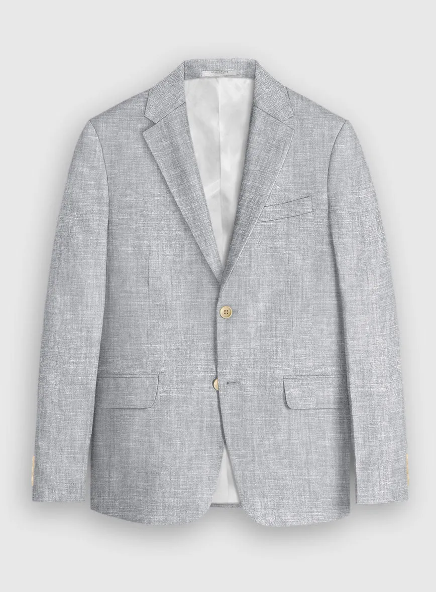 Italian Zod Light Gray Linen Suit