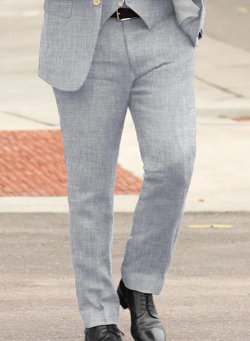 Italian Zod Light Gray Linen Suit