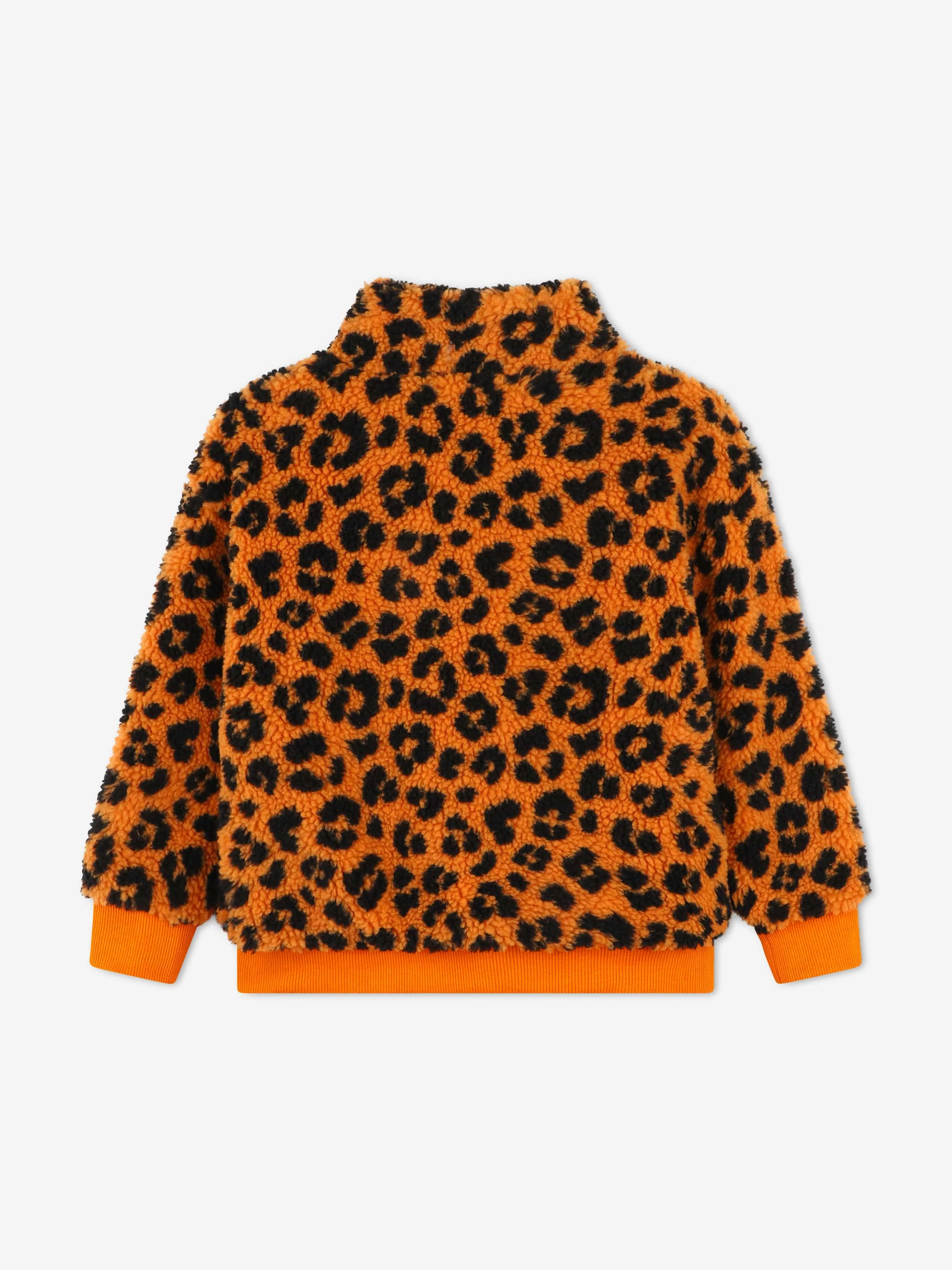 KENZO Kids Leopard Half Zip Sweatshirt in Orange