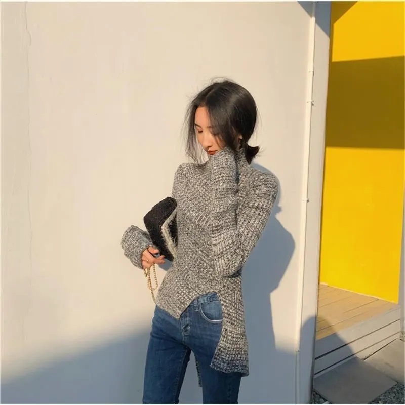 Knitted Loose Elegant Slim Long Sleeve Sweater