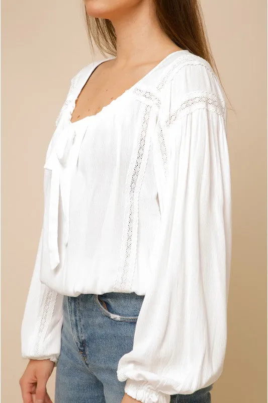 Lace Trim Blouse