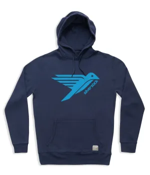 LOGO ORGANIC COTTON HOODIE - NAVY