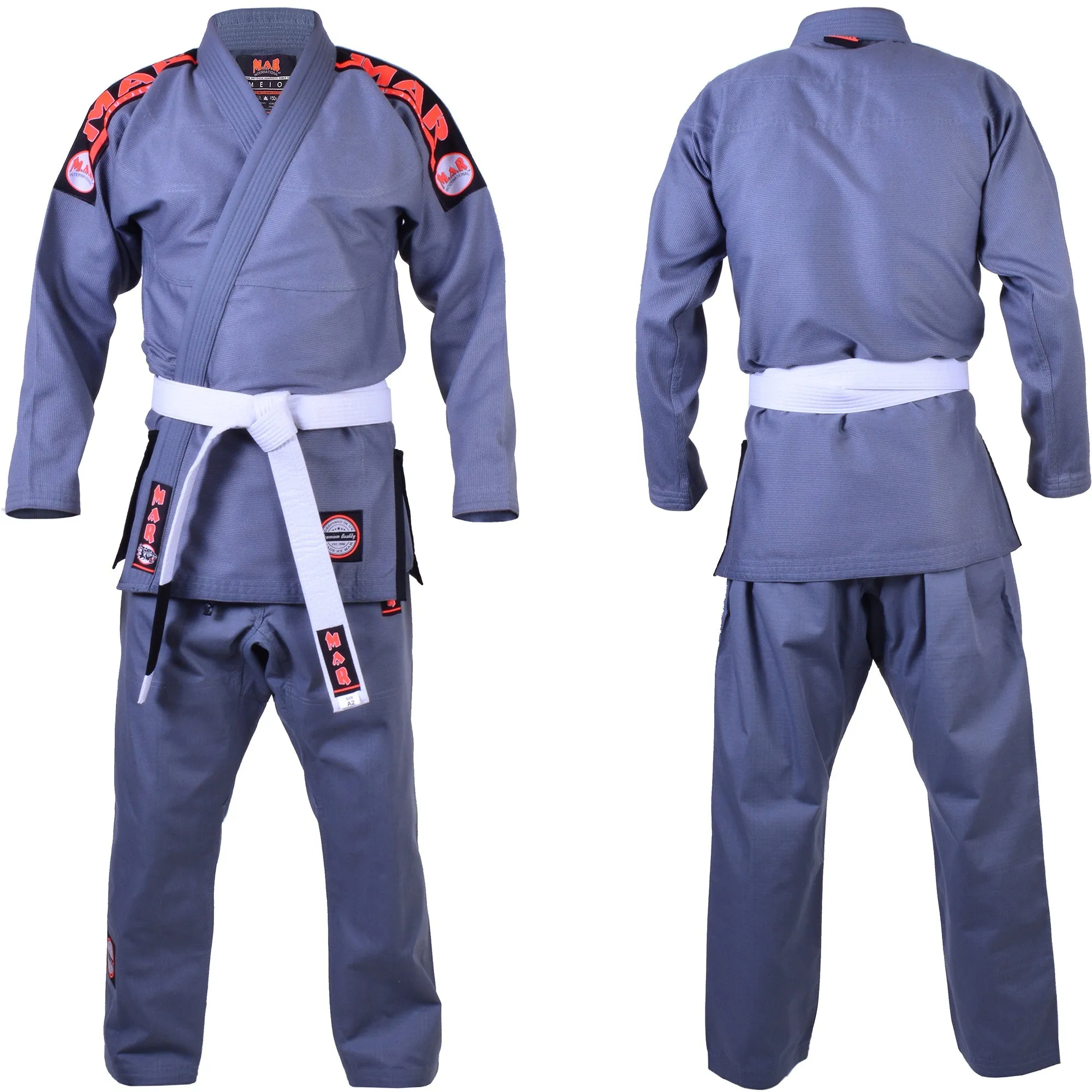 MAR-061D | Grey Brazilian Jiu-Jitsu Uniform