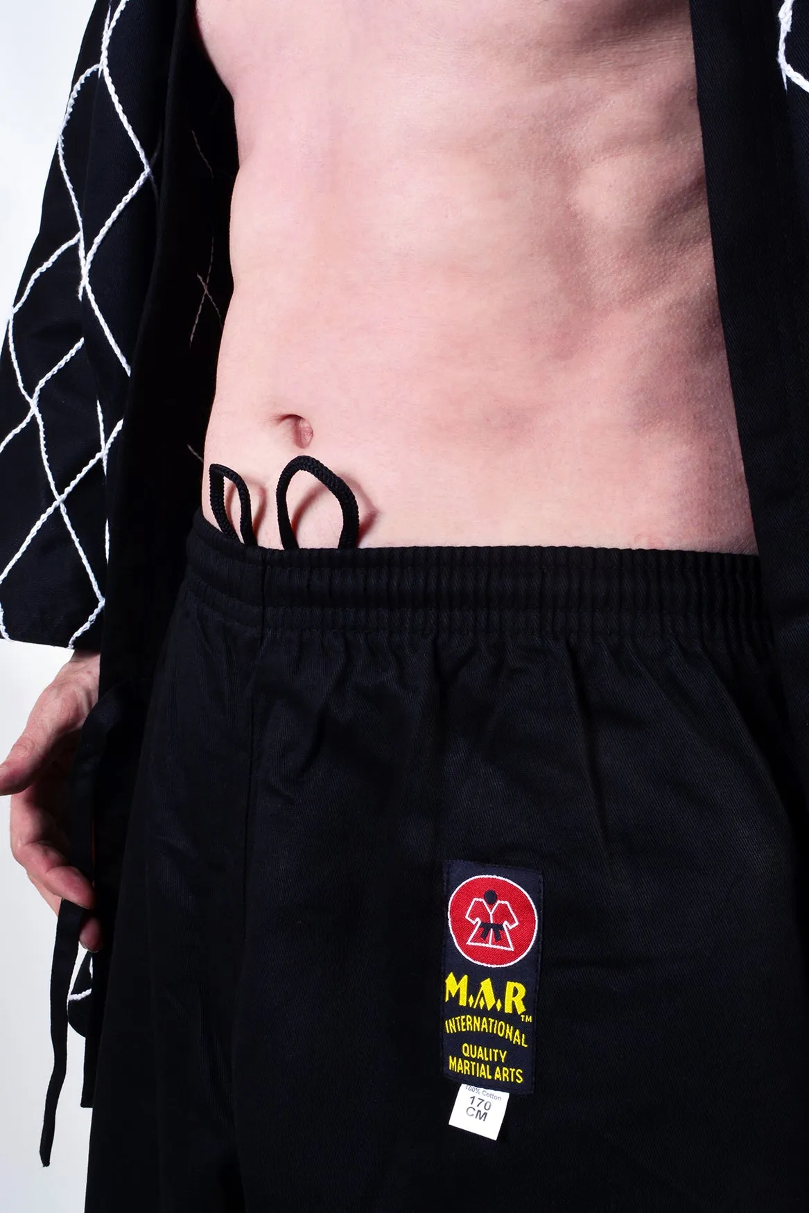 MAR-071 | Black Hapkido Uniform w/ Cross Design