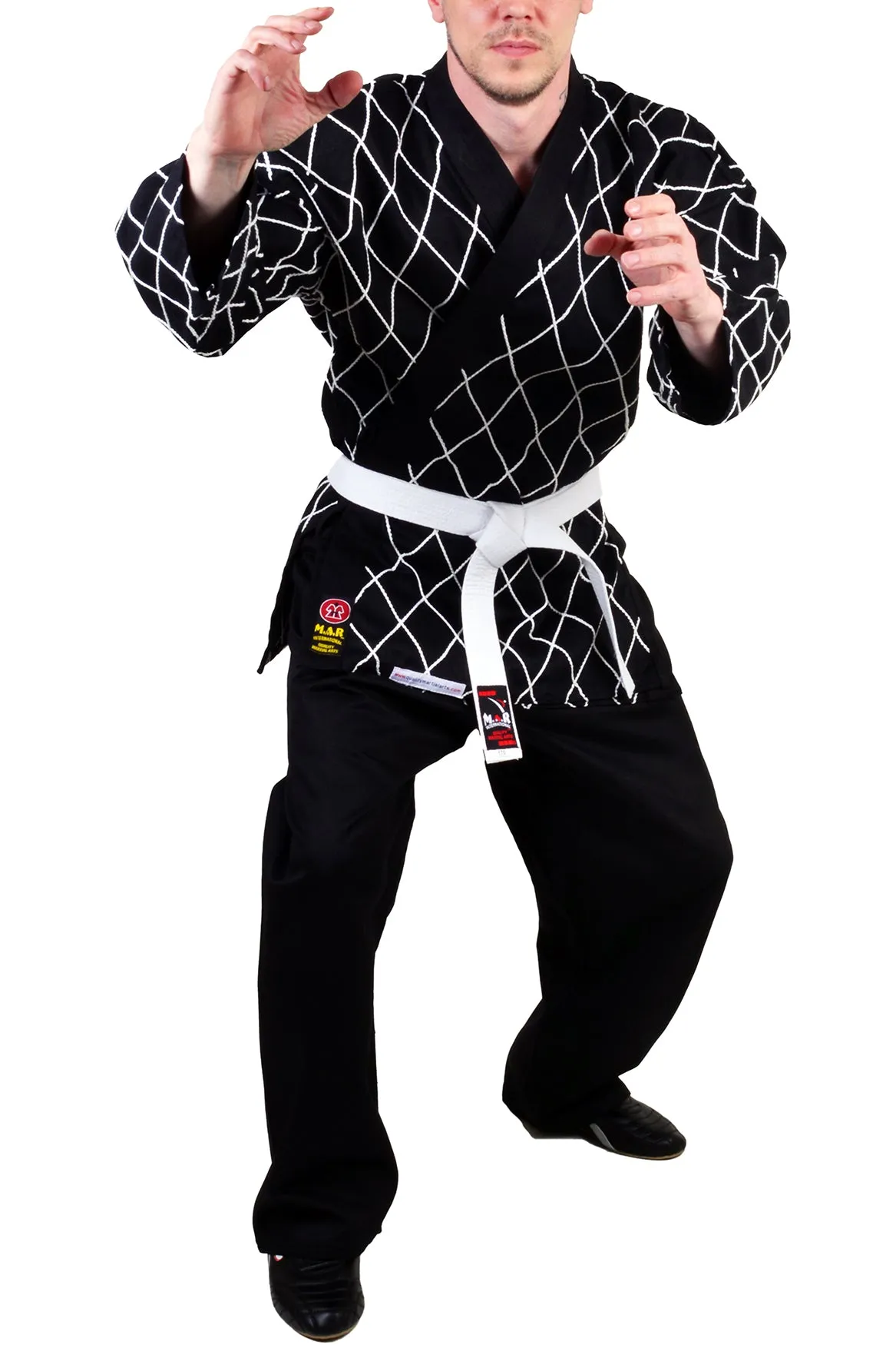 MAR-071 | Black Hapkido Uniform w/ Cross Design