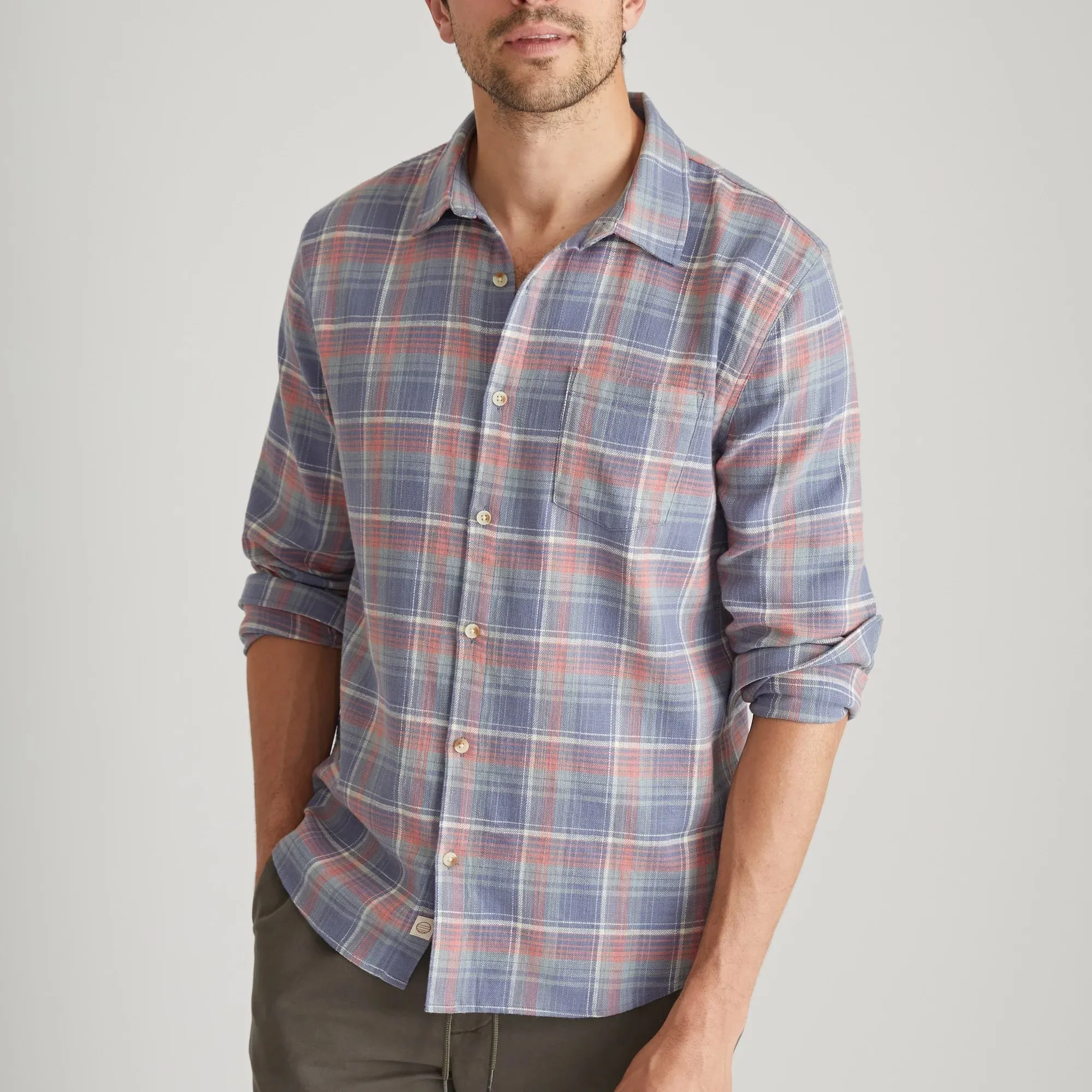 Marine Layer Long Sleeved Classic Stretch Selvage Shirt