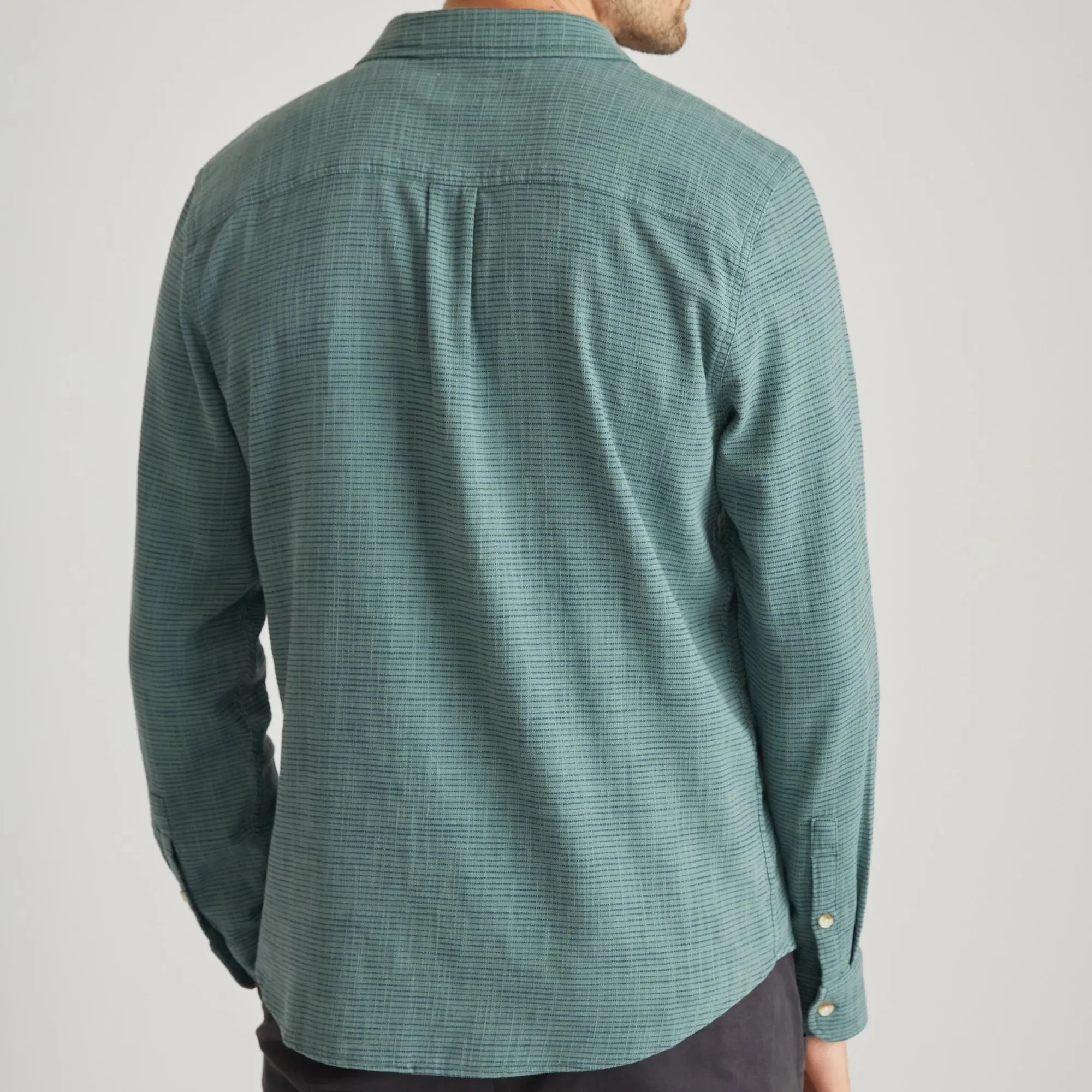 Marine Layer Long Sleeved Classic Stretch Selvage Shirt