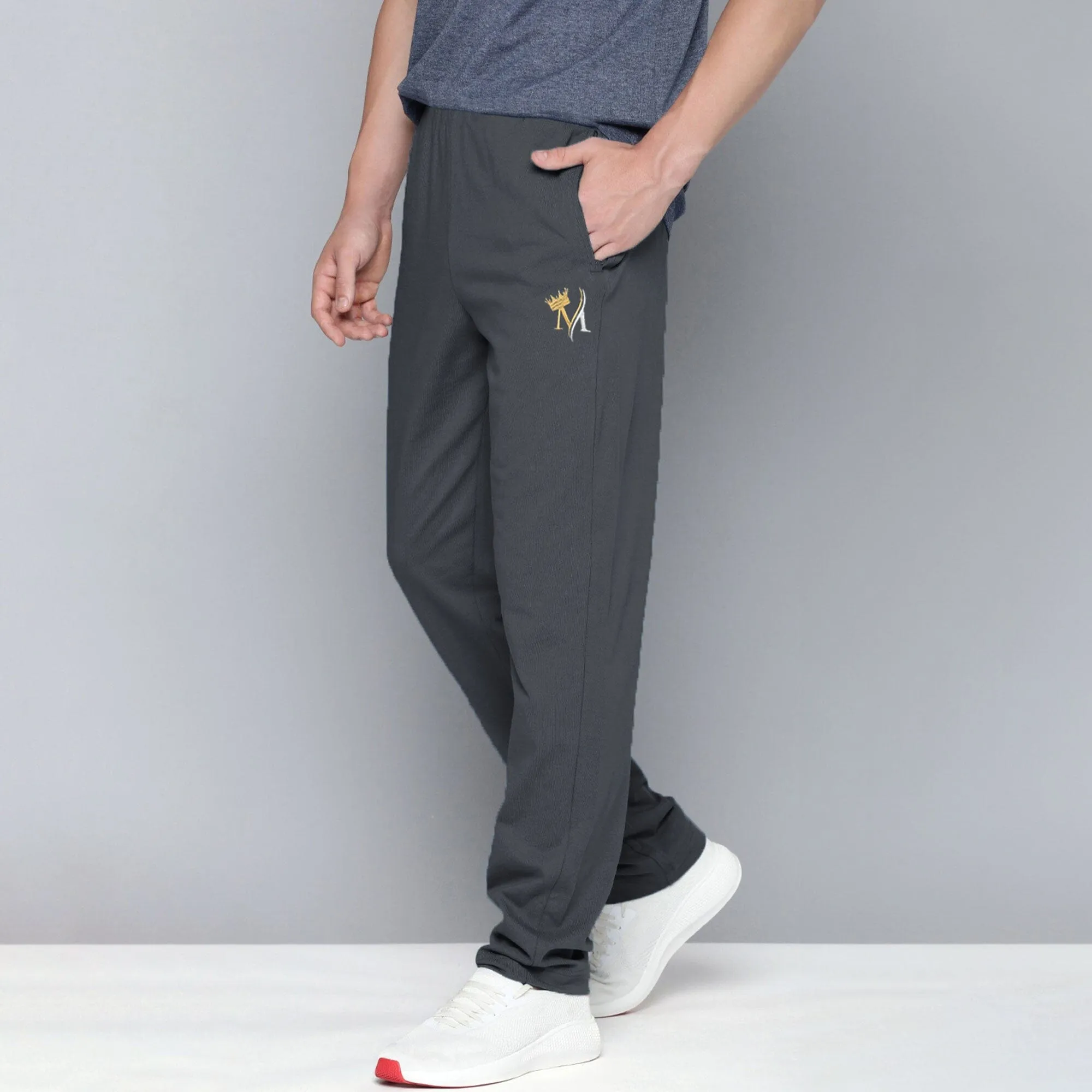 MAX 21 Men's Crown Embroidered Fleece Trousers