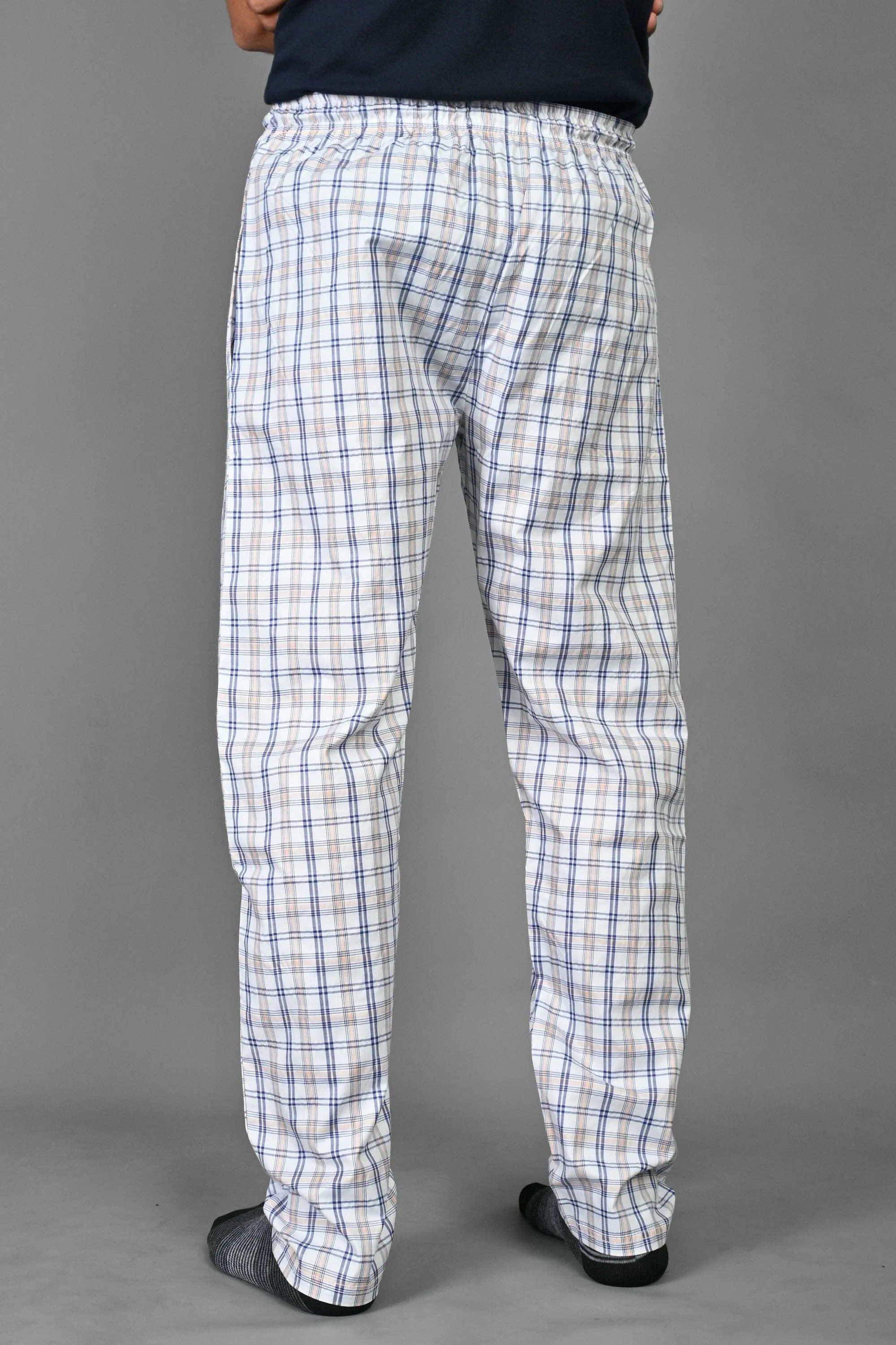 Max 21 Men's Probted Check Design Loungewear Trousers