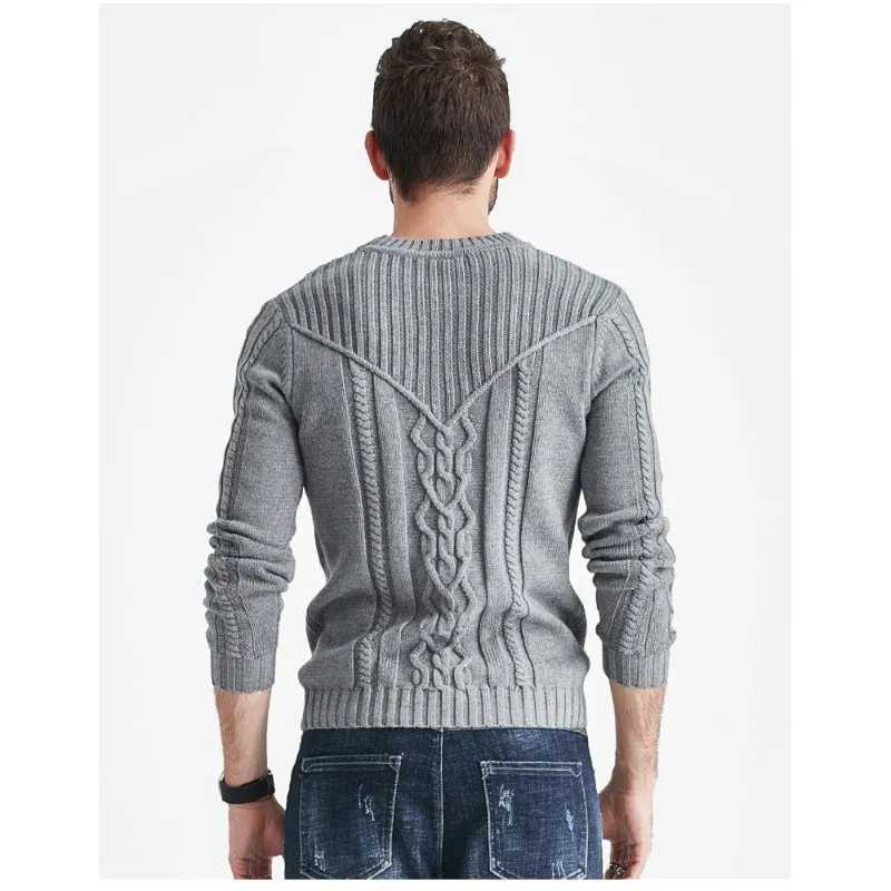 Men's Knitted Round Neck Sweater