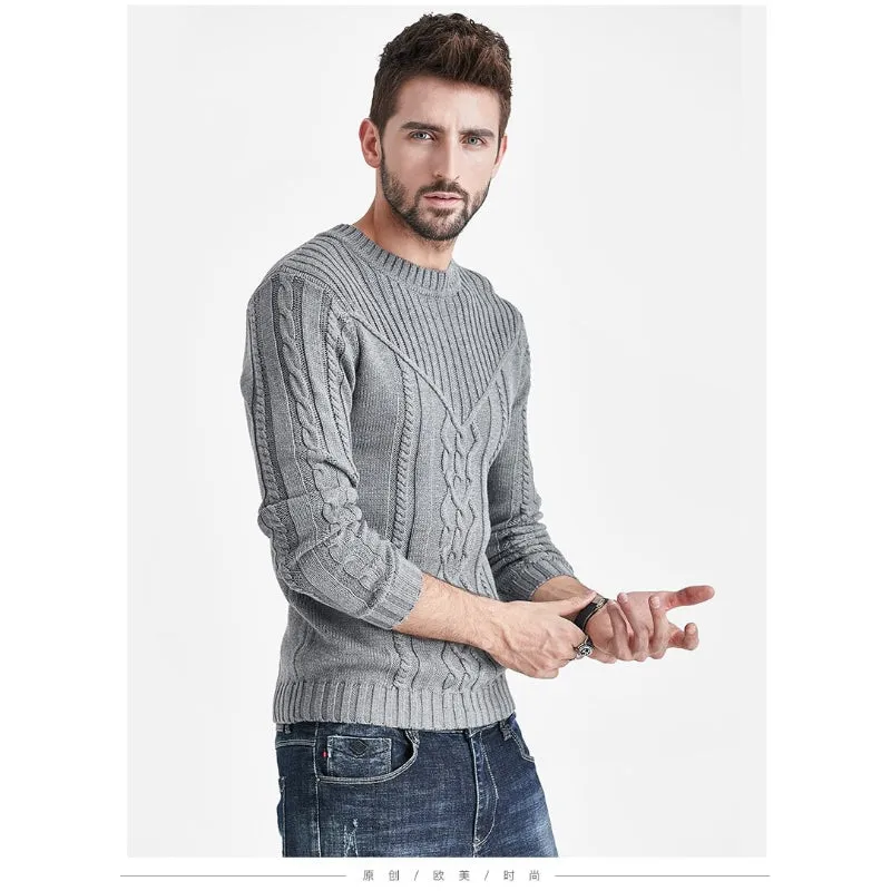 Men's Knitted Round Neck Sweater