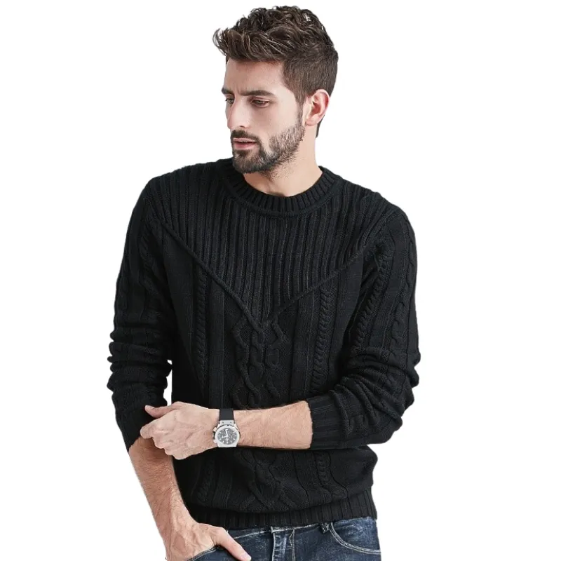 Men's Knitted Round Neck Sweater