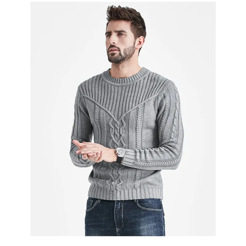 Men's Knitted Round Neck Sweater