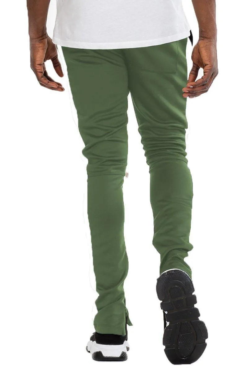 Mens Olive Green Classic Slim Fit Track Pants