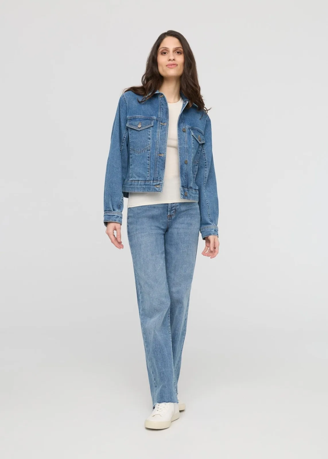 Midweight Denim Pleated Jacket