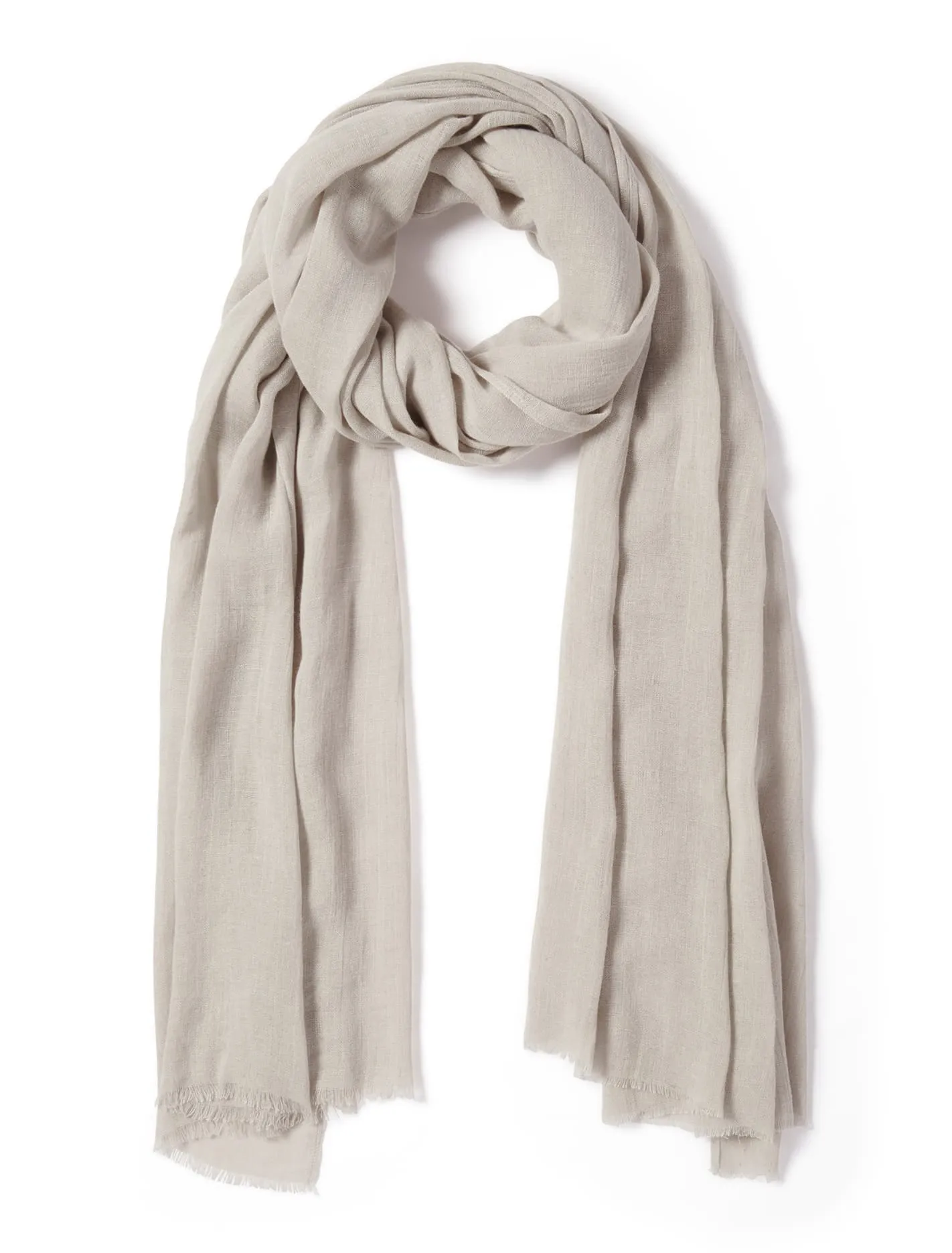 Mila Plain Linen Scarf