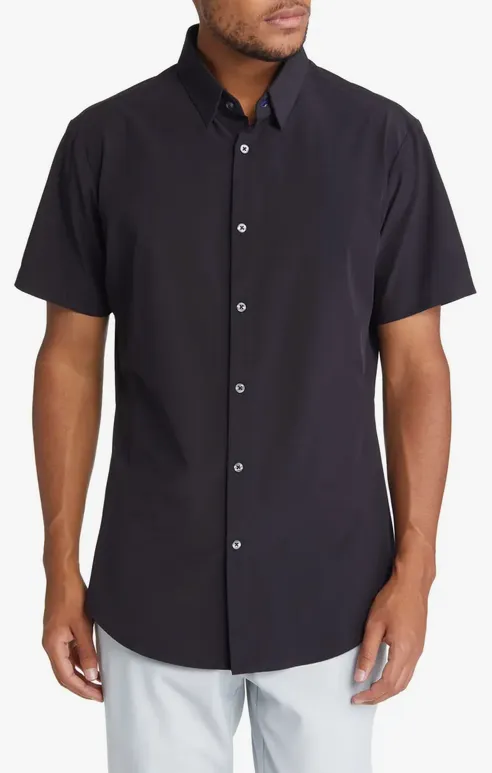 Mizzen   Main Leeward SS Shirt Black Solid