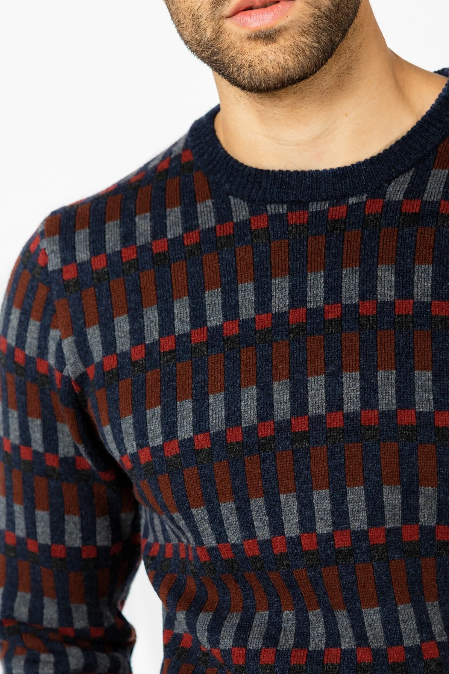 Morris Sweater / Navy Multi