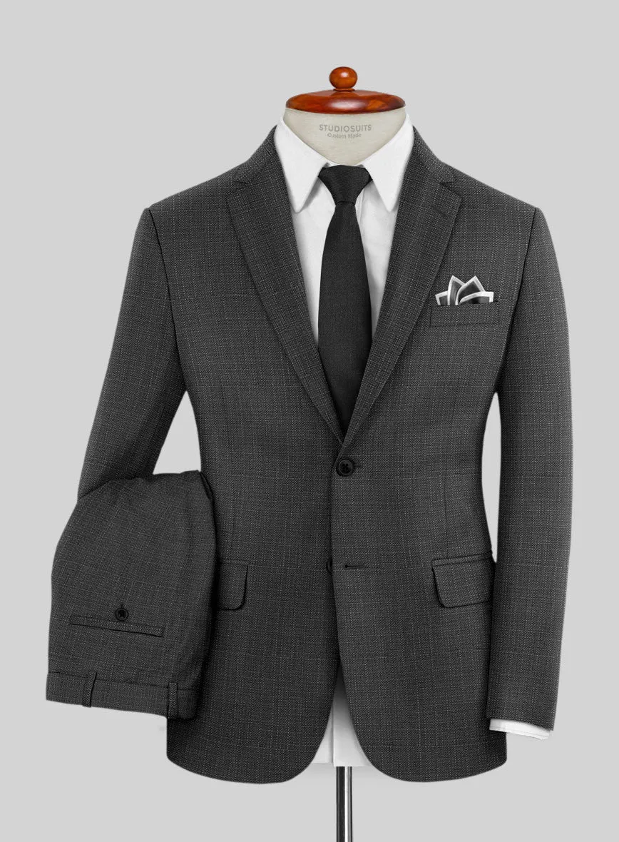 Napolean Bob Weave Charcoal Wool Suit