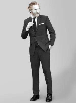 Napolean Bob Weave Charcoal Wool Suit