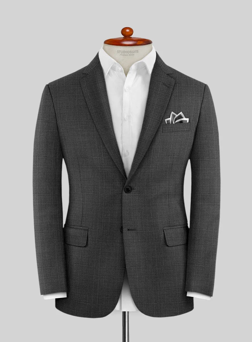 Napolean Bob Weave Charcoal Wool Suit