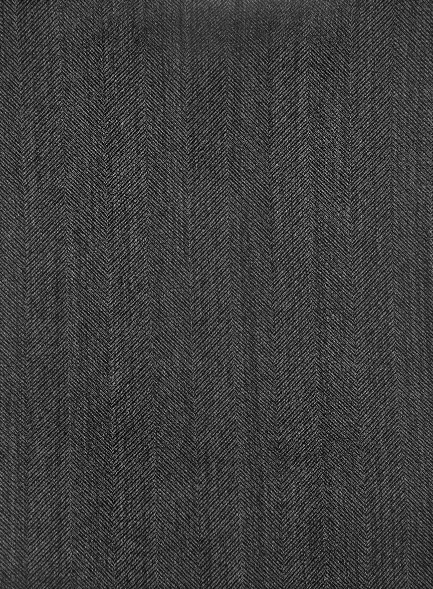 Napolean Imperial Gray Herringbone Wool Suit