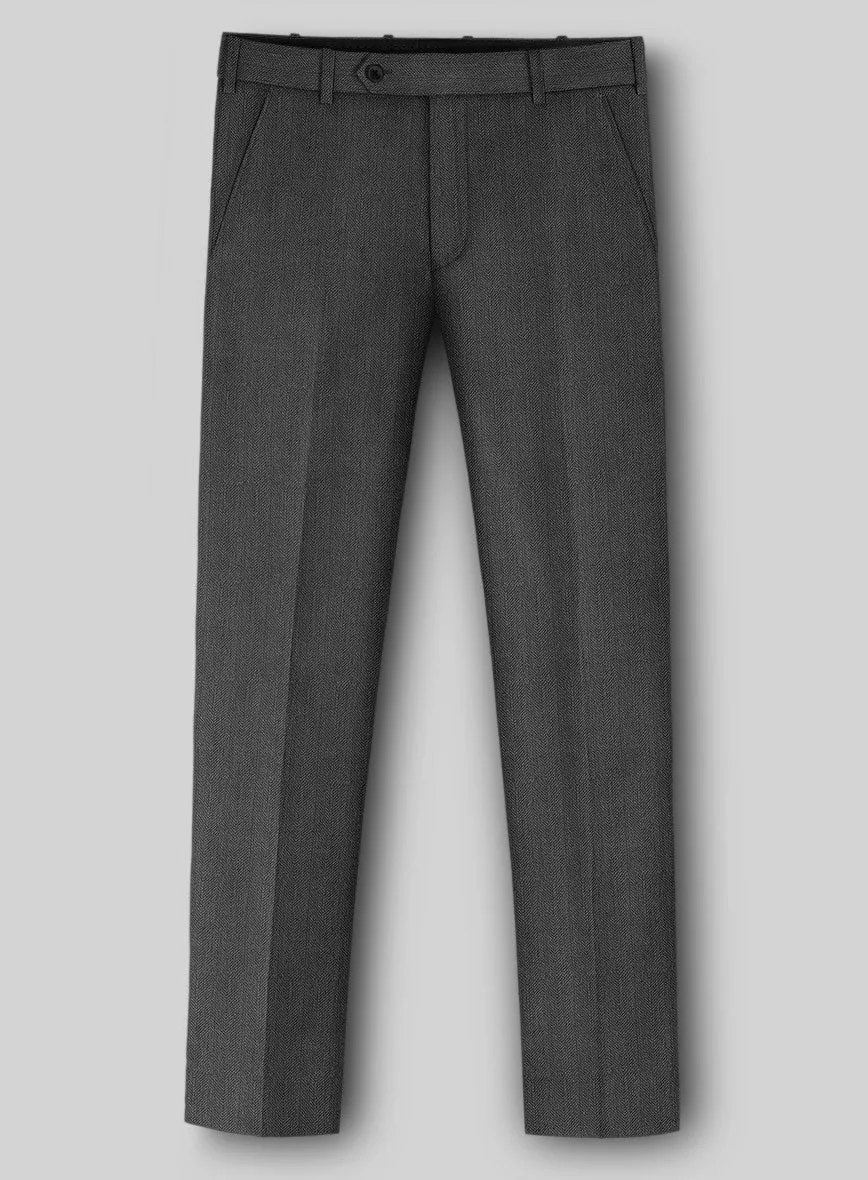 Napolean Imperial Gray Herringbone Wool Suit