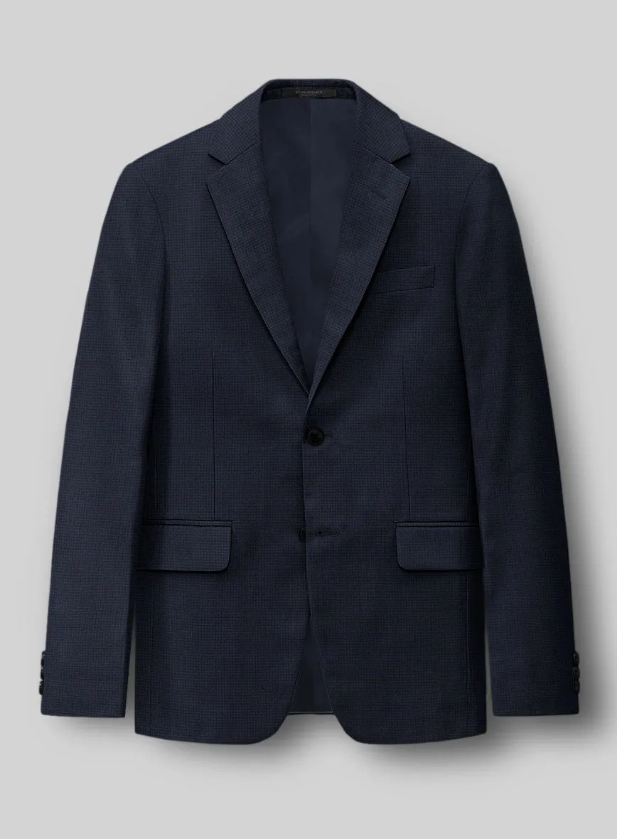 Napolean Mini Houndstooth Blue Wool Suit