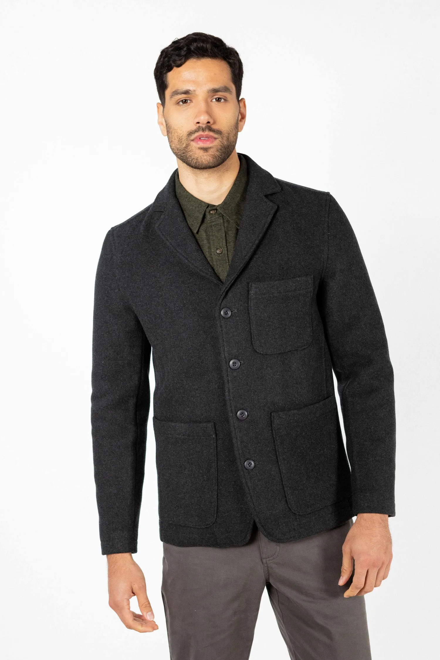 Nate Chore Blazer / Charcoal Wool