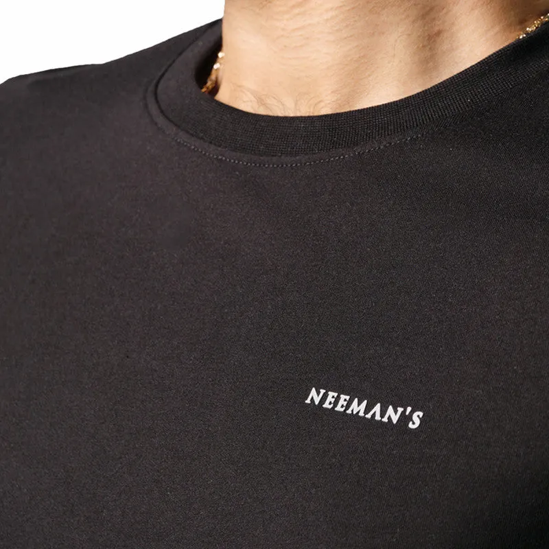 Neeman's Organic Cotton T-Shirt for Men | Black | Crew Neck