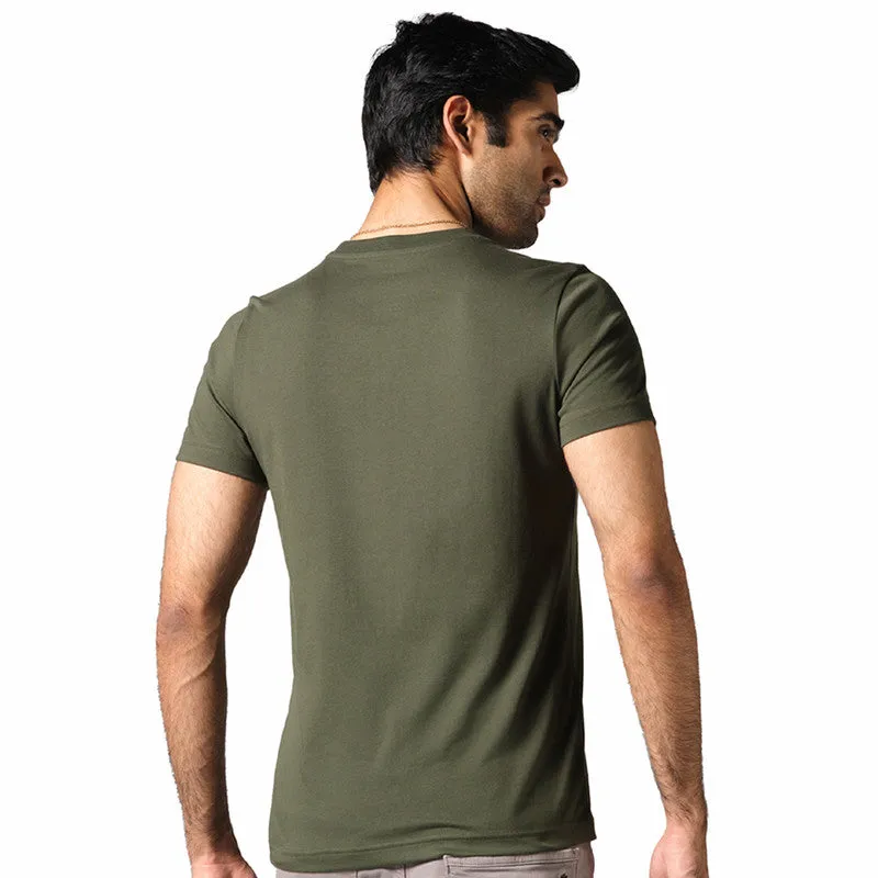 Neeman's Organic Cotton T-Shirt for Men | Olive | Crew Neck